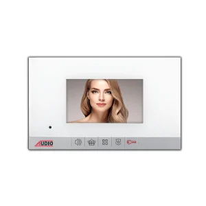 4.3" Slim Handsfree Mekanik Butonlu Beyaz Görüntülü Diafon (Metalik Boyalı Gövde - Metalik Boyalı Çıtalı)