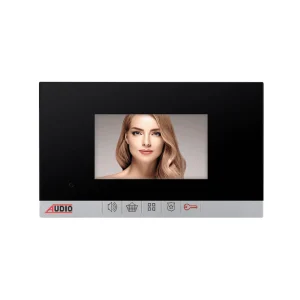 4.3" Slim Handsfree Mekanik Butonlu Siyah Görüntülü Diafon (Metalik Boyalı Gövde - Metalik Boyalı Çıtalı)