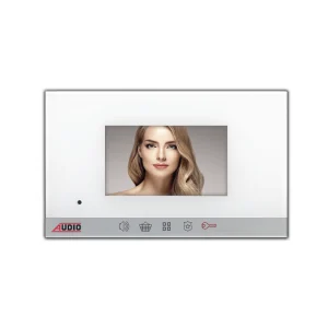 4.3" Slim Handsfree Dokunmatik Butonlu Beyaz Görüntülü Diafon (Metalik Boyalı Gövde - Metalik Boyalı Çıtalı)