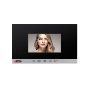 4.3" Slim Handsfree Dokunmatik Butonlu Siyah Görüntülü Diafon (Metalik Boyalı Gövde - Metalik Boyalı Çıtalı)